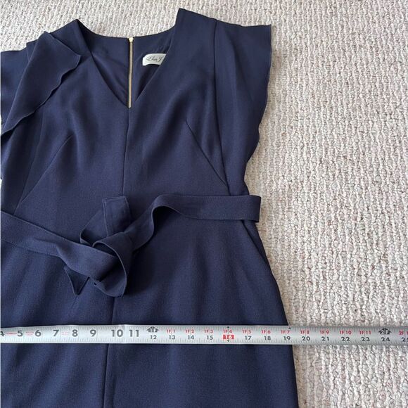 Eliza J Signature Stretch Crepe Solid Midi Dress - Picture 10 of 16